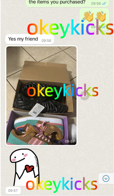 Verified OkeyKicks customer feedback screenshot
